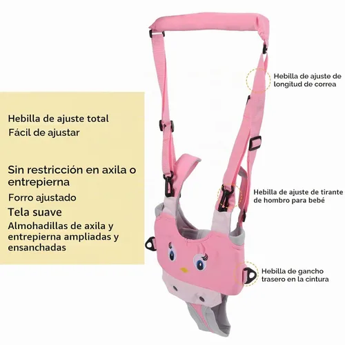 Vista 4 de Arnés para caminar para bebé, andador de bebé, arnés de mano para niños pequeños, cinturón protector, ayudante de asistente de ayudante de pie