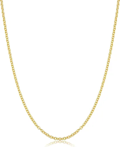 Vista 9 de Kooljewelry Cadena elegante para mujer, collar de cadena de cable relleno