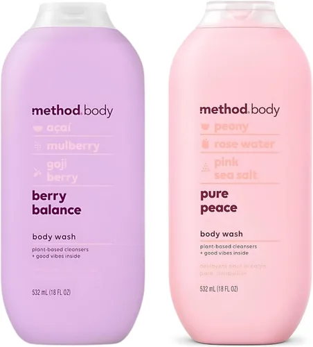 Vista 2 de Method Gel de baño variedad, 1 Daily Zen, 1 Pure Peace, 18 oz cada uno, 1 CT