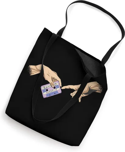 Vista 2 de Vaporwave Aesthetic Music Synthwave Vaporwave Audio Tape Tote Bag