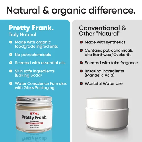 Vista 5 de Pretty Frank - Pasta desodorante sin aluminio sin perfume (anteriormente Primal Pit Paste) Piel sensible, control de olores de larga duración