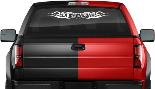 Vista 2 de LA MAMALONA - Adhesivo adhesivo para parabrisas y ventana, cartel gráfico de vinilo trasero trasero para automóvil, camión, SUV, vehículo