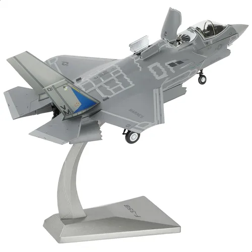 Vista 9 de NUOTIE 1/72 F-35A Lighting II Avión de combate Modelo de avión de combate Fuerza Aérea de los Estados Unidos AF-01 avión fundido a presión