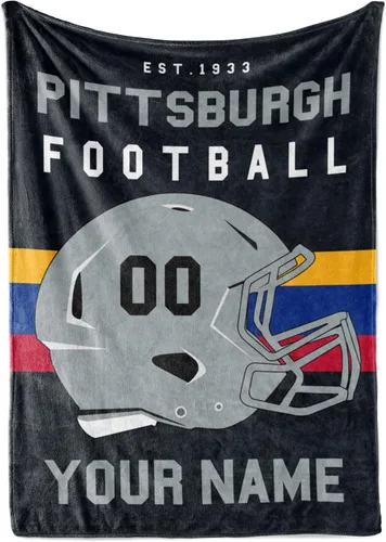 Vista 34 de Manta personalizada para fanáticos del fútbol americano – Se envía al día siguiente – Hecha en Estados Unidos – Manta de vellón personalizada