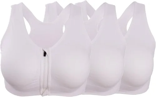 Vista 58 de Brasier deportivo o para yoga con cierre frontal de ganchos y cremallera para mujer