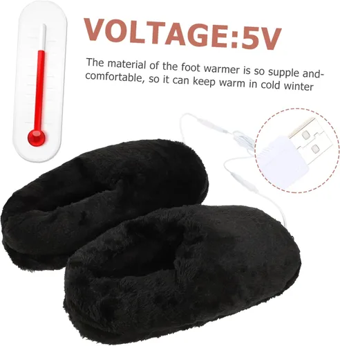 Vista 7 de Healeved 1 par de zapatos eléctricos USB para hombre, zapatillas de casa calentadas para hombres, zapatillas calentadas, almohadilla de calefacción
