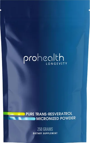 Vista 9 de ProHealth Longevity - Polvo de resveratrol puro micronizado de 1.06 oz - 98% grado farmacéutico puro, 1000 mg por cucharada, absorción superior