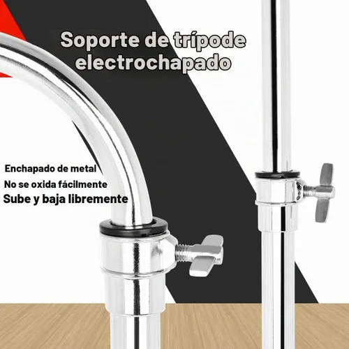 Vista 3 de ENNBOM Soporte de trípode de altura ajustable Soporte de montaje plegable para timbre de barra de percusión musical
