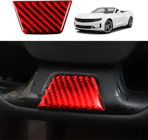 Vista 24 de Calcomanía de fibra de carbono para perilla de ventilación de aire acondicionado, cubierta interior para Chevrolet Camaro 2016 2017 2018 2019 2020