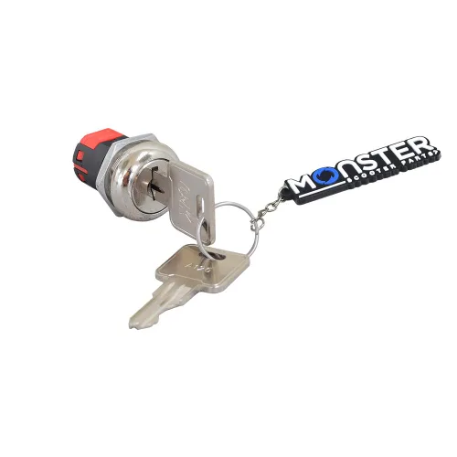 Vista 7 de AlveyTech Interruptor de llave con llaves de cabeza de metal estándar para scooters Amigo, Go y Pride Mobility - Montaje en panel de repuesto con 2
