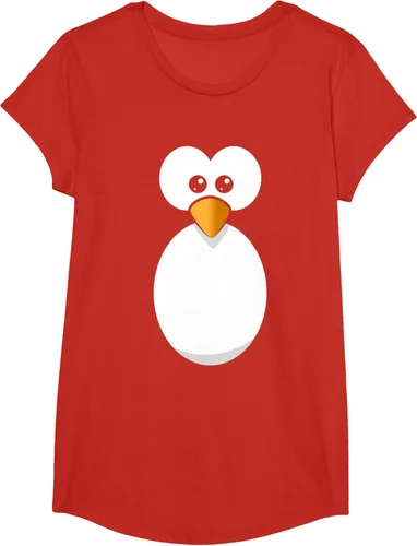 Vista 39 de Camiseta divertida con diseño de cara de pingüino o disfraz fácil, color negro, talla S