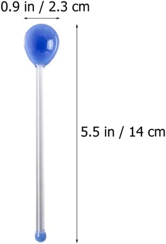 Vista 6 de FOMIYES Cuchara de cristal, 6 cucharas de café, varilla de agitación, cuchara mezcladora de azúcar, cucharadita de helado para café, helado, postre
