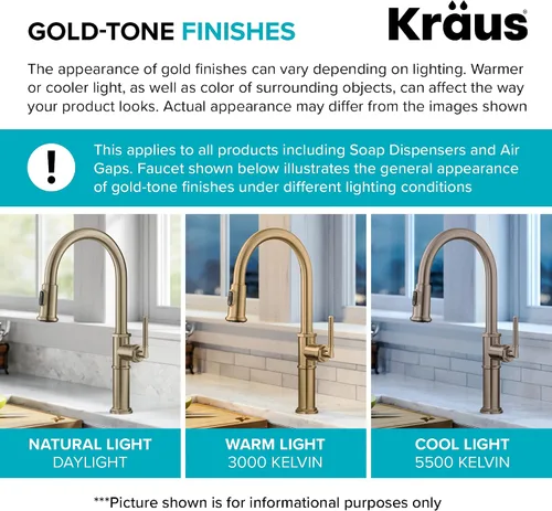 Vista 5 de Dispensador de Jabón y Loción de Cocina Kraus en Oro Cepillado, KSD-43BG