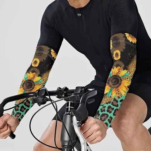 Vista 50 de CLOHOMIN Mangas para brazos, protección solar, mangas de compresión, cubierta de tatuaje para mujeres y hombres, manga deportiva atlética refrescante