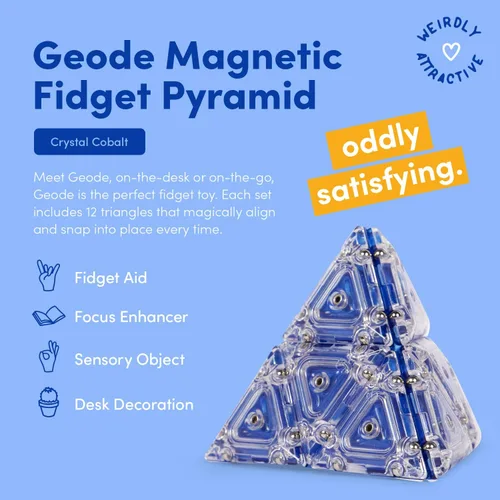 Vista 2 de Speks Geode - Juguete magnético para ansiedad Juguete sensorial de escritorio para adultos y adolescentes a partir de 14 años Regalo para Cobalto