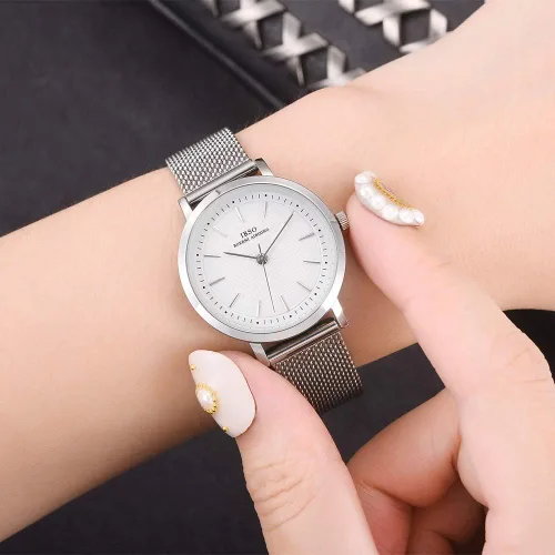 Vista 8 de Reloj de pulsera para mujer con correa de acero inoxidable, de cuarzo, a prueba de agua