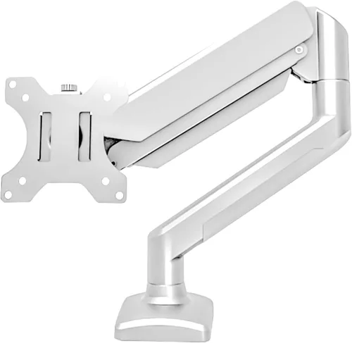 Vista 4 de Soporte de escritorio de brazo de monitor único para monitor de pantalla de 17-32 pulgadas, abrazadera de brazo de altura ajustable, rotación de 360
