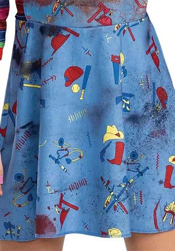 Vista 3 de Disguise Disfraz de chucky de lujo para mujer, Azul