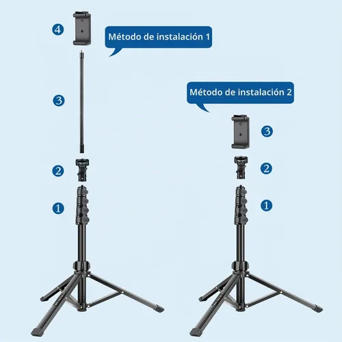 Vista 9 de Soporte de trípode para teléfono, trípode de teléfono celular de 85
