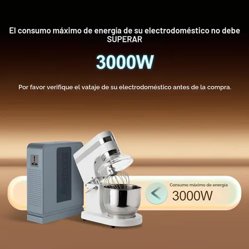 Vista 2 de Transformador elevador de 3000 W, convertidor de 110 V a 220 V, convertidor de voltaje resistente de 110 V-120 V a 220 V-240 V con dos tomas