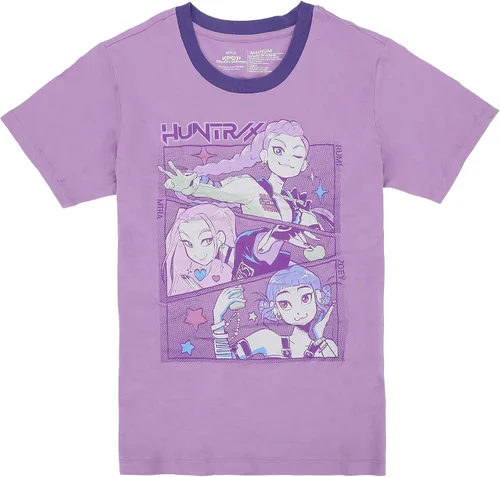 Vista 3 de Bioworld Conjunto de pijama AOP de personajes Demon Hunters de KPop para mujer