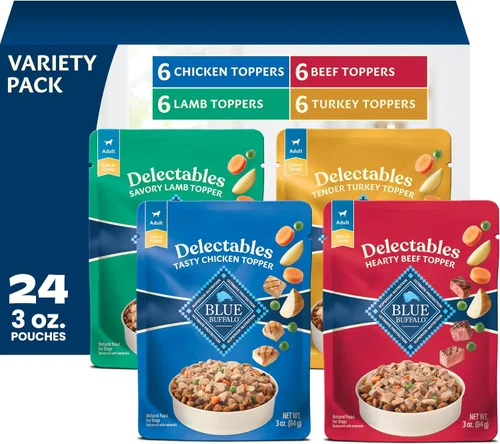 Vista 14 de Blue Buffalo Delectables - Cubrealimentos para perros sin granos de carne