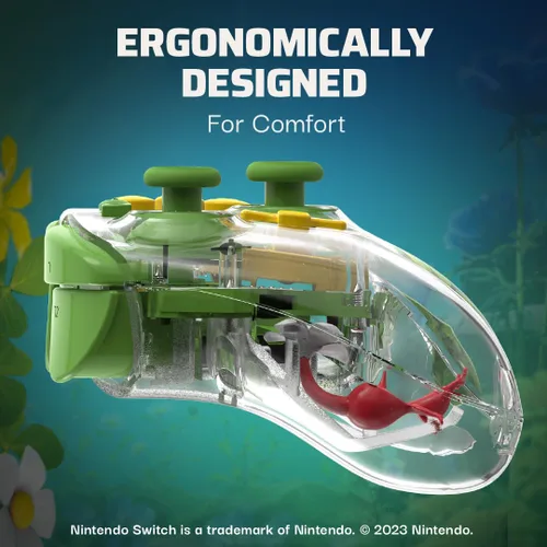 Vista 7 de PDP REALMz Wireless Controller for Nintendo SwitchOLED - Pikmin 4 Pikmin Clover Patch