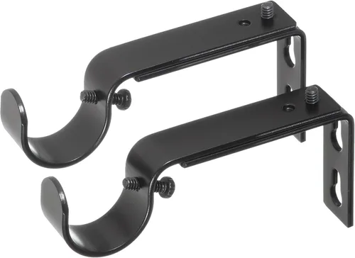 Vista 25 de Ivilon Soportes ajustables para barras de cortina - para barras de 1 o 1 1/8 pulgadas. Juego de 2 - Negro antiguo