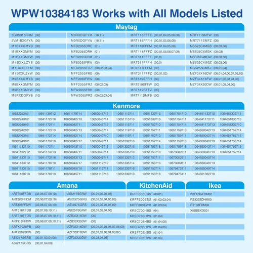 Vista 7 de WPW10384183 W10384183 Termistor para refrigerador - Piezas de repuesto compatibles con Whirlpool Kenmore, Sensor de temperatura de piezas interiores