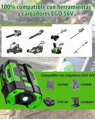 Vista 4 de Reemplazo de 56V 5.0Ah para batería EGO 56V BA2800T, 1 paquete