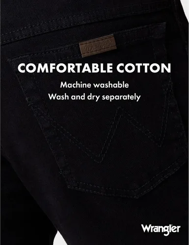 Vista 5 de Wrangler Jeans para hombre talla 44 slim straight lavado claro Negro