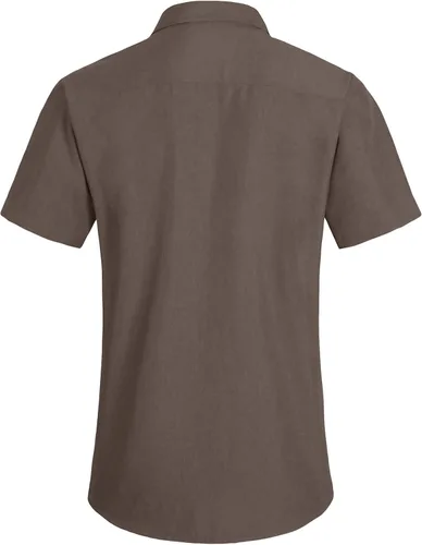 Vista 4 de YTD Camisa casual de lino con botones para hombre, camisa de playa de manga corta