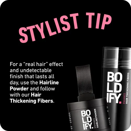 Vista 8 de BOLDIFY Polvo de línea capilar (gris), fórmula instantánea a prueba de manchas de 48 horas que se bloquea para cabello de cuerpo completo y barba