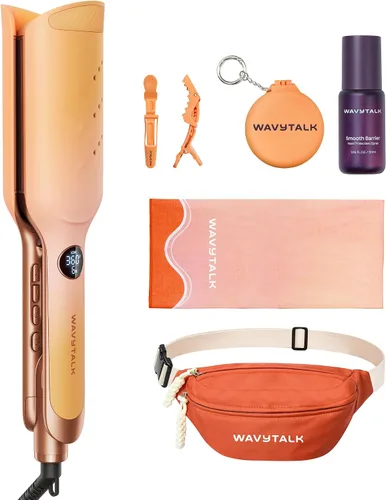 Vista 9 de Wavytalk Engarzador de cabello Power Wave, ondulador iónico para menos daño Rosa