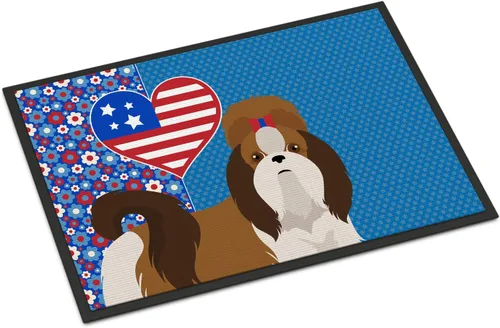 Vista 149 de Caroline's Treasures WDK5119JMAT Airedale Terrier USA - Tapete para interiores o exteriores, 24 x 36 pulgadas, tapete para puerta delantera