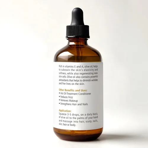 Vista 2 de Aceite de oliva orgánico certificado - Hidratante para el cuerpo y el cabello de piel seca Sin refinar extra virgen prensado en frío Tratamiento