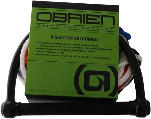 Vista 2 de O'Brien Cuerda de esquí acuático combinado de 8 secciones con mango