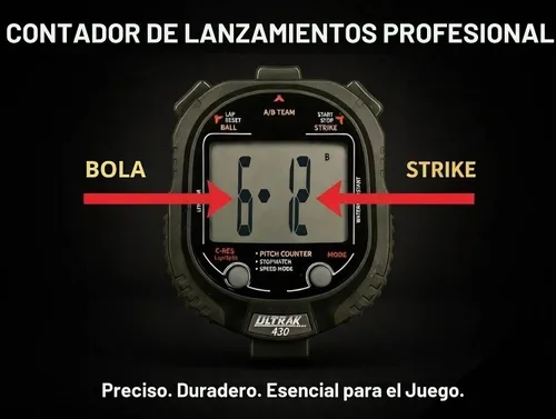 Vista 3 de Ultrak Contador de tono 430 y velocidad de tono con 2 cronómetros de memoria