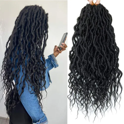 Vista 55 de Rizos de cabello sintético tejido en crochet de 16 pulgadas, 8 paquetes, Rizos de cabello tejido en crochet pre-enlazados con extremos rizados