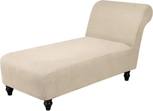 Vista 9 de Funda elástica para tumbona, funda para silla sin brazos para sala de estar y dormitorio, tela jacquard suave, lavable a máquina para protector