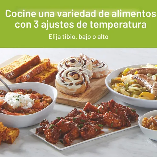 Vista 7 de Hamilton Beach 33660, Olla eléctrica de cocción lenta programable, 6 cuartos de galón, plateada Flexible Cooking Options With 3 Heat and 5 Time