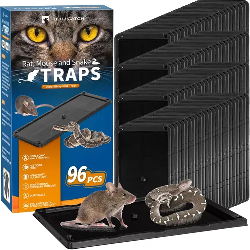 Vista 24 de LULUCATCH, trampas para ratones, 6 unidades de trampas grandes de pegamento para interiores para el hogar, tablas de pegamento a granel pre-cebadas