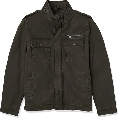 Vista 9 de Levi's Chaqueta militar de algodón lavado grande y alto para hombre