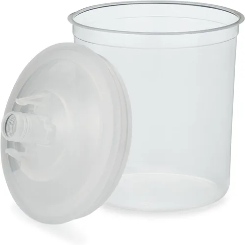 Vista 3 de Kit de tazas y revestimientos para mezclar pintura automotriz, taza desechable para pistola de pintura en aerosol, tapas y adaptadores para filtrar