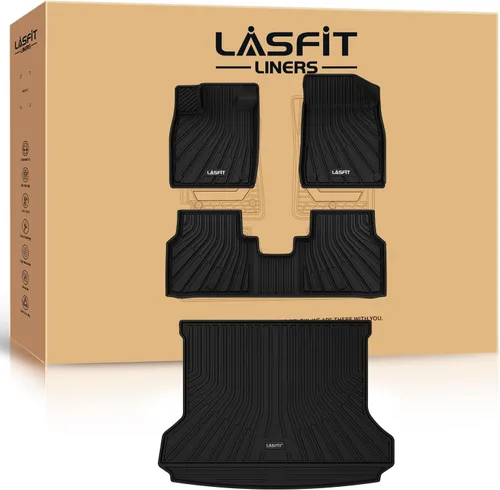 Vista 60 de LASFIT Alfombrillas para Freightliner Cascadia 2008-2017, protección para todo tipo de clima, revestimientos de automóvil de elastómero