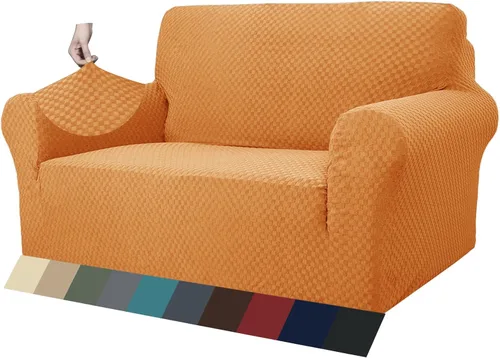 Vista 26 de ZNSAYOTX 1 Funda de silla Jacquard para sala de estar, funda de silla de alta elasticidad con brazos, antideslizante, apta para mascotas, funda