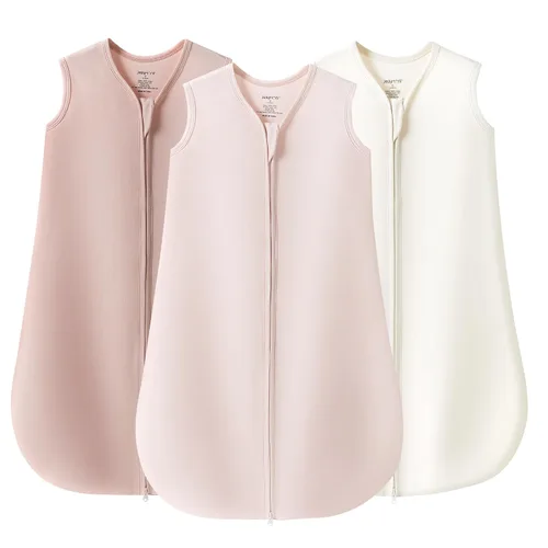 Vista 15 de JELLYMONI Saco de dormir para bebé de 0 a 6 meses, 100% algodón, paquete de 3, 0.5 TOG, manta vestible para bebé, saco de dormir para bebé