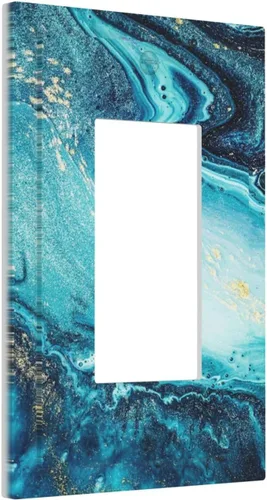 Vista 118 de Pintura al óleo de flores abstractas de 1 cuadrilla de interruptor de luz dúplex individual cubierta de salida placa de pared decorativa Placa