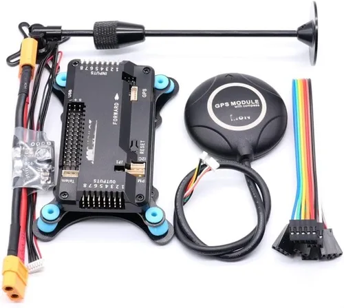 Vista 12 de Accesorios para drones APM2.8 para controlador de vuelo Ardupilot + para M8N GPS brújula integrada + soporte GPS + amortiguador para cuadricóptero