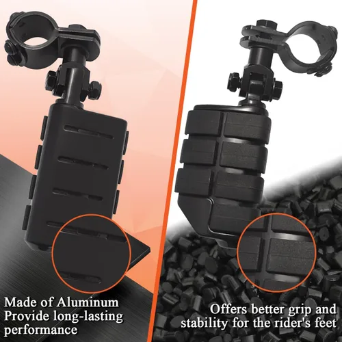 Vista 4 de FOVPLUE 1", 1.25" Estribos de autopista ajustables con abrazadera de 3 piezas para modelos Harley Touring Softail Dyna Sportster con protector